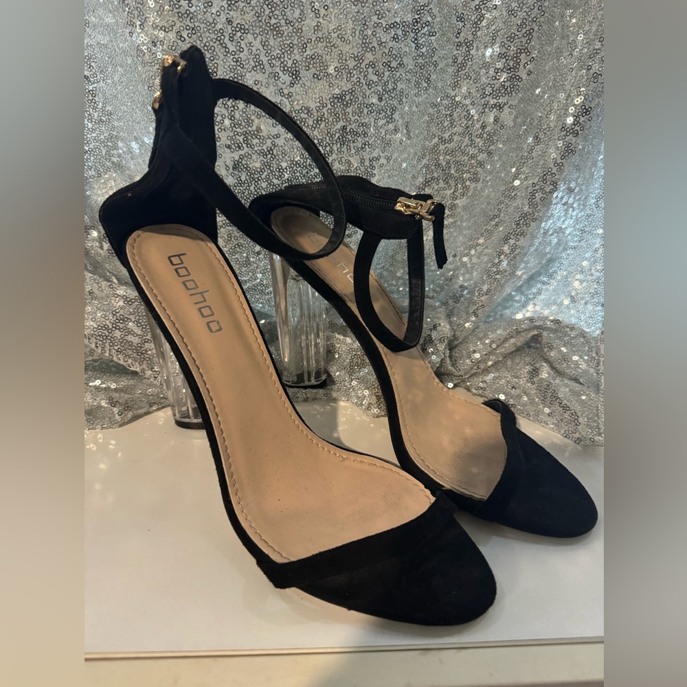 Black Clear Heels
